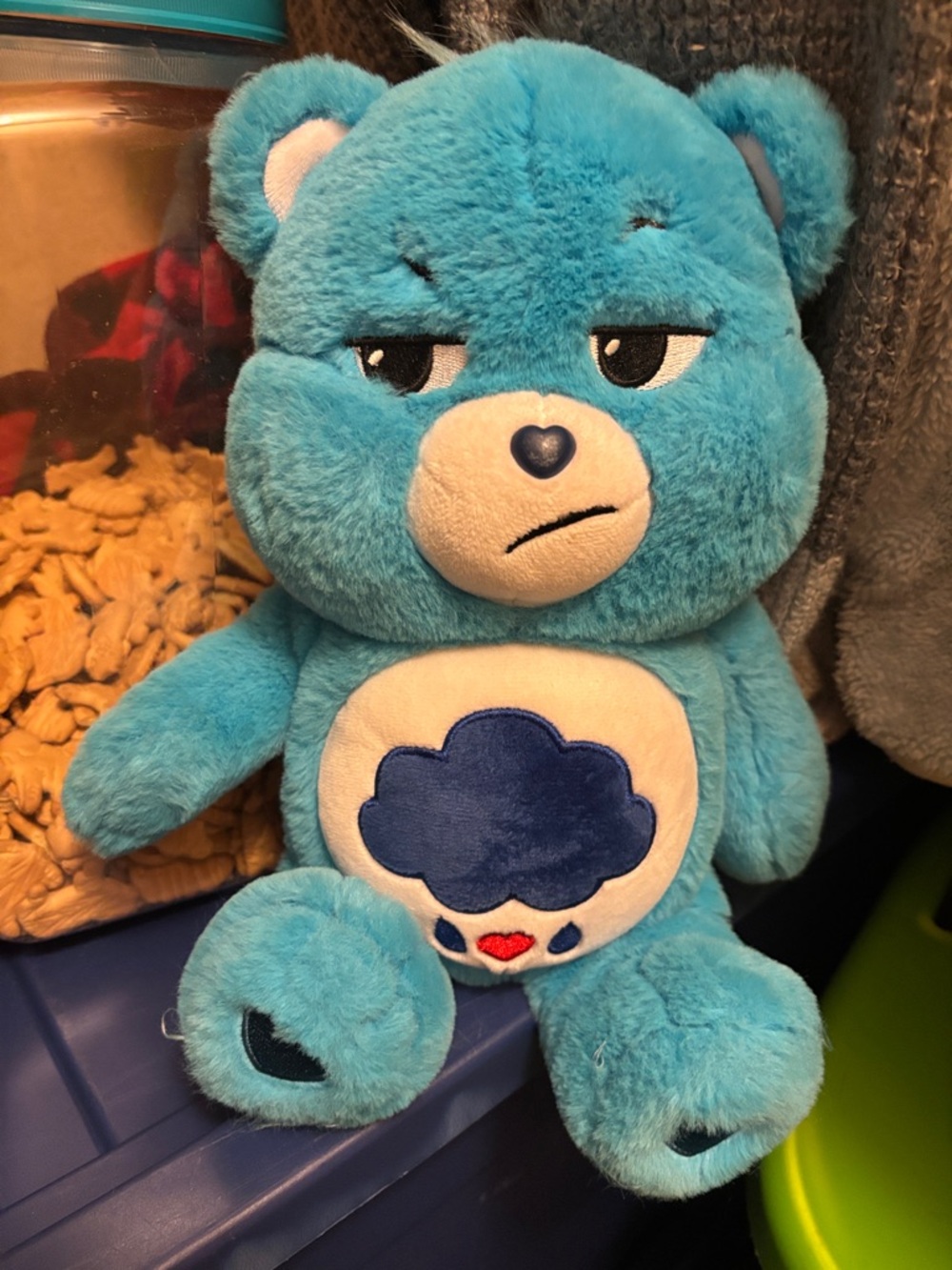 Blue Cloud Bear Plush Toy - Soft Kids Stuffed Animal